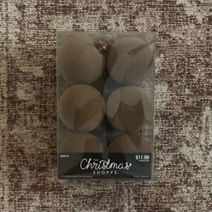 NEW Hobby Lobby The Christmas Shop Velvet Brown Ornaments